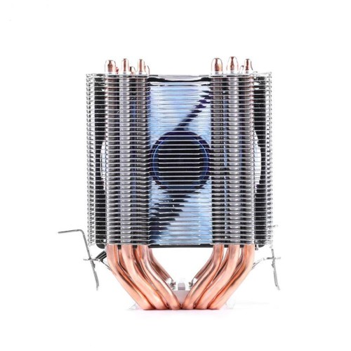 Computer desktop Radiatore CPU a 6 tubi in rame Ventola singola a 3 pin con luce blu super silenziosa