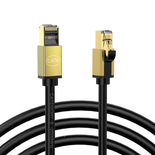 Cavo di rete CAT8 da 15 m con larghezza di banda in fibra ottica domestica da 10 Gigabit (rosso)
