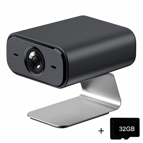 Telecamera di sorveglianza wireless per interni ed esterni con visione notturna HD da 30 W, scheda di memoria: 32 GB