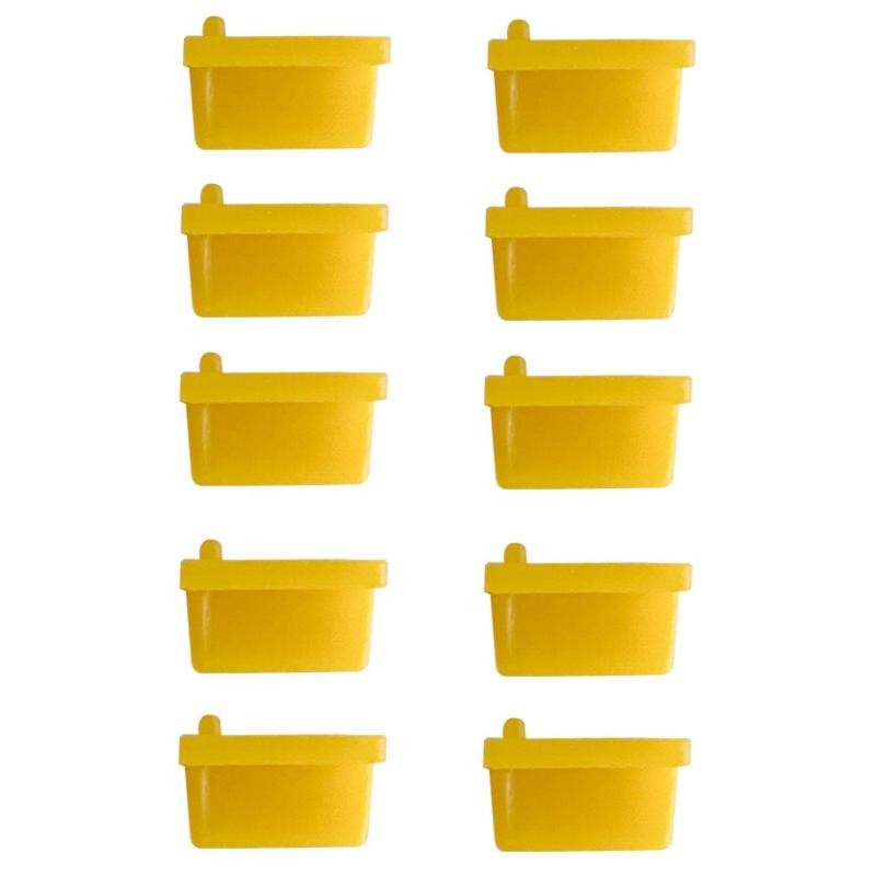 Tappo antipolvere per porta USB 2.0 femmina, copertura in silicone per porta di ricarica, colore: giallo, 10 pezzi
