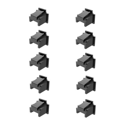 Copertura protettiva per cavo di rete del router con tappo antipolvere per porta di rete RJ45 (nero 10 pezzi)