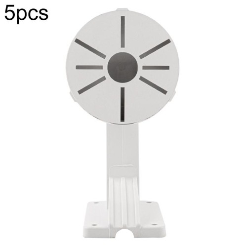5 pz. Supporto da parete universale in plastica per telecamera di sorveglianza, modello: 1258 (bianco)