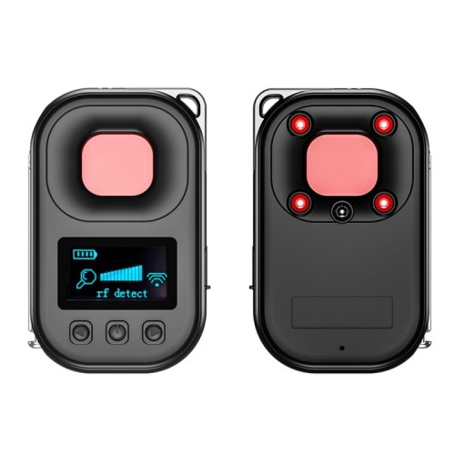 T03 Rilevatore di telecamere multifunzione Scanner Anti-Peep Eavesdropping Anti-Monitoring Signal Detector (Nero)