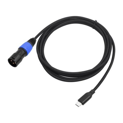 Cavo audio stereo con uscita XLR maschio tipo C TY015, lunghezza: 2 m (nero blu)