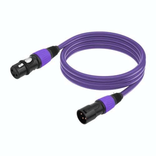 Cavo audio JC1015 XLR 3 pin maschio-femmina, lunghezza: 5 m (viola)