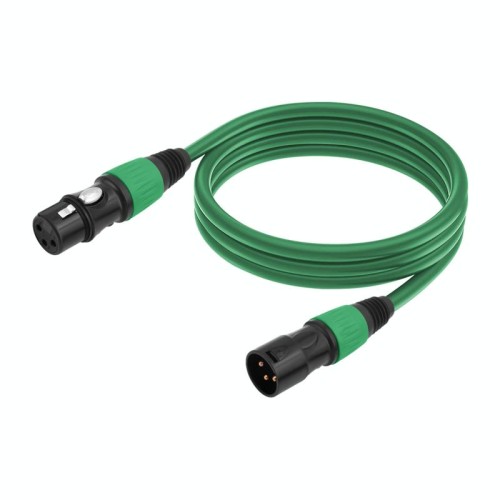 Cavo audio JC1015 XLR 3 pin maschio-femmina, lunghezza: 10 m (verde)