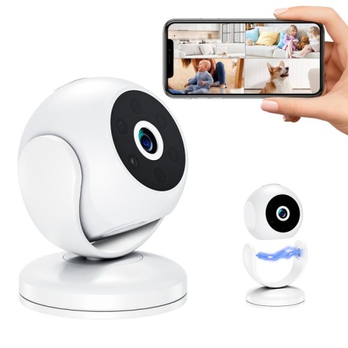 DoorBell i9 Videocamera per campanello wireless, visione notturna, rilevamento del movimento, citofono bidirezionale (nero)