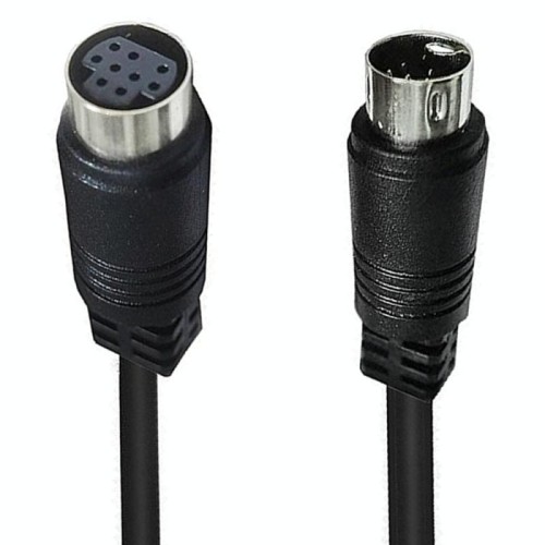 Cavo adattatore TV Box maschio-femmina mini DIN 90 gradi, lunghezza: 1,8 m (nero)