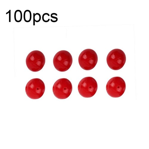 100pcs 8mm TPR Floating Bait Ball Float Water Fake Soft Bait (Red Strawberry Flavor)