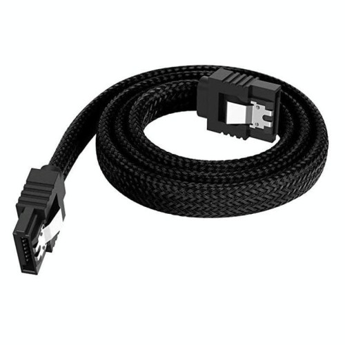 Cavo di alimentazione per disco rigido del computer con cavo intrecciato SATA3.0 da 0,5 m con schermatura in foglio di alluminio (nero)