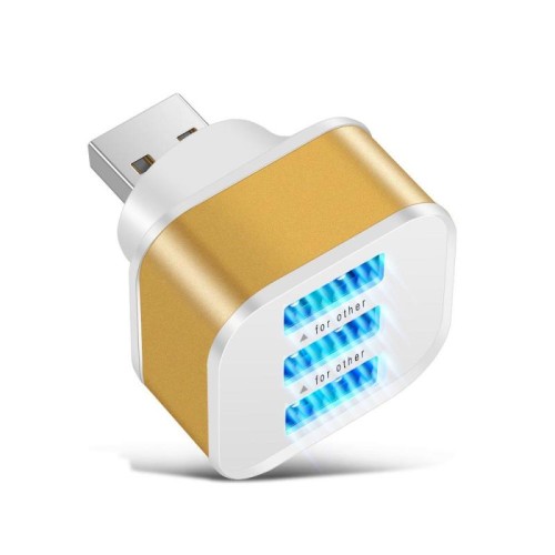 Espansore HUB USB 2.0 a 3 porte (argento)