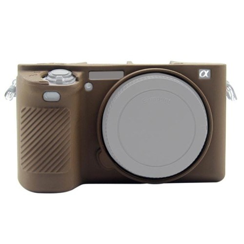 Custodia protettiva in silicone morbido Puluz per Sony ILCE-6500 (caffè)