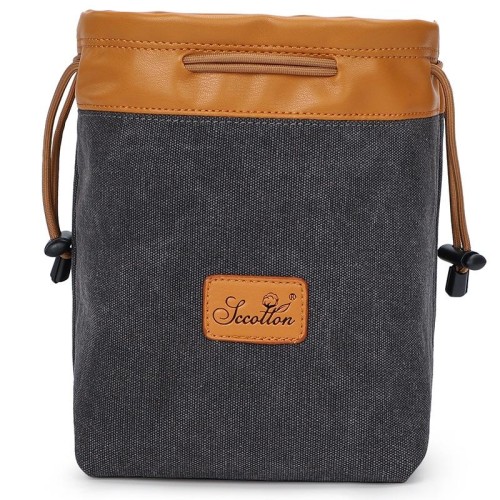 S.C.COTTON Liner Bag Protezione digitale impermeabile Borsa per obiettivo SLR portatile Borsa per fotocamera micro singola Borsa fotografica, colore: nero carbone