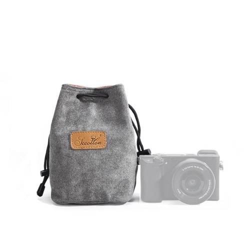 S.C.COTTON Liner Protezione digitale antiurto Borsa per obiettivo SLR portatile Borsa per fotocamera singola micro Square Grey S