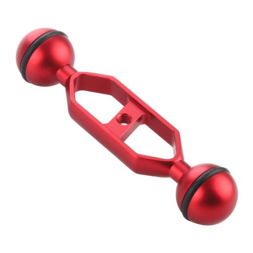 PULUZ 5,0 pollici da 12,6 cm in lega di alluminio Dual Bals, diametro a sfera: 25 mm (blu)