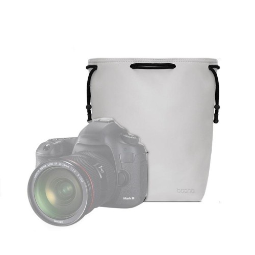 Sacchetto del coulisse della borsa della borsa della fotocamera di Baona, dimensione: grande (blu)