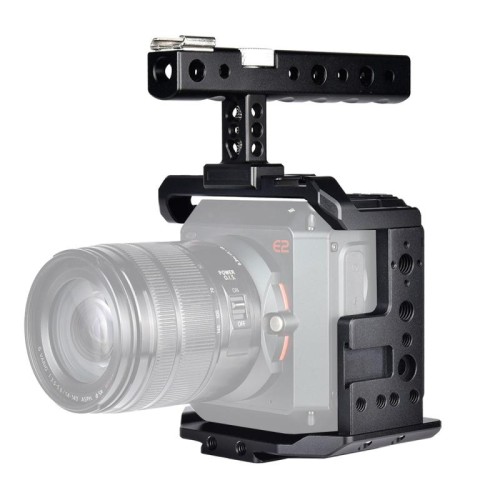 YELANGU C11 Stabilizzatore a gabbia per videocamera con impugnatura per Z CAM E2 (nero)