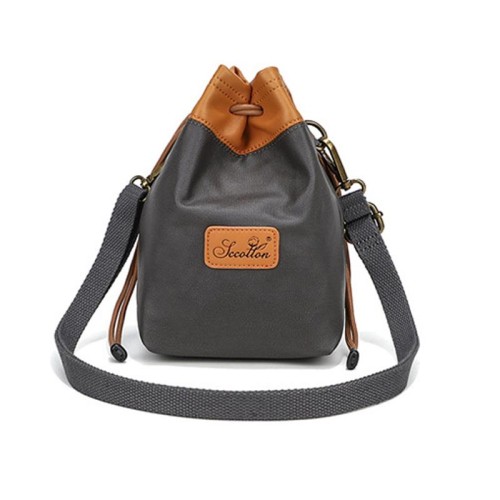 S.C.Cotton Camera Borsa di protezione dell'obiettivo Borsa di stoccaggio della fotocamera impermeabile, dimensioni: L (grigio)