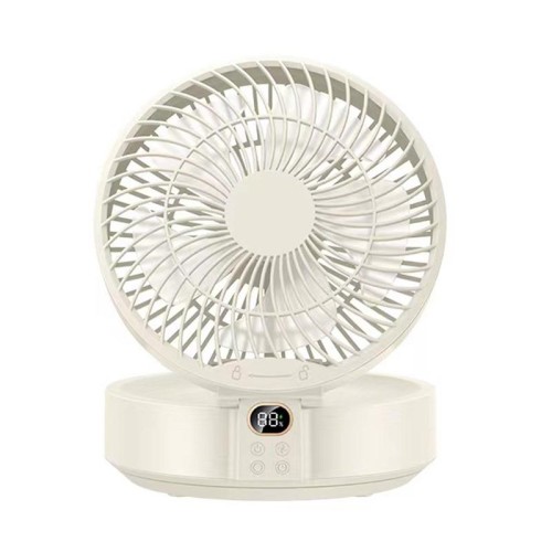 Ventilatore a parete con testa girevole WSK302 4000mAh con luce notturna (nero)