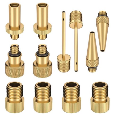 Set di adattatori per valvole per biciclette SV/AV/DV 12 in 1 Accessori per pompe a sfera per bici
