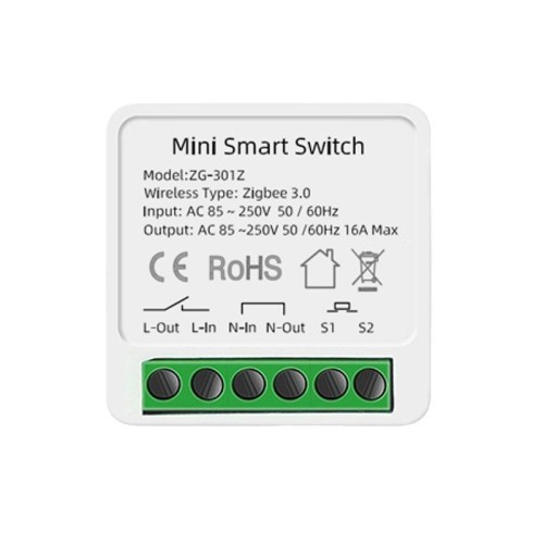 Compatibile Tuya Zigbee 16A Smart Switch DIY Breaker 2 Way Control Controllo vocale