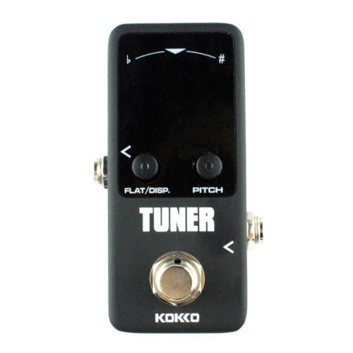 KOKKO FTN2 Guitar Mini Monoblock Accordatore a pedale per effetti, schermo a doppia modalità ad alta sensibilità (nero)