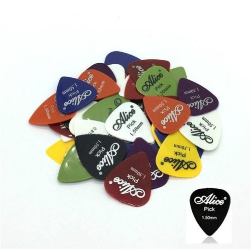 Plettri per chitarra elettrica Alice 50 PCS ABS, consegna a colori casuali, superficie: smerigliata, dimensioni: 1,5 mm