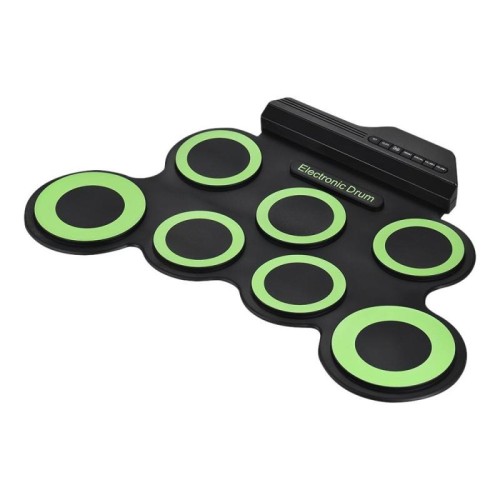Tamburo elettronico USB portatile a mano in silicone (nero)