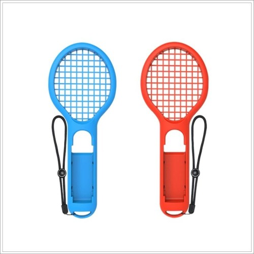 Bode Sinistra e destra Piccola maniglia Tennis Racchetta NS Game Grip Sports Game Maniglia TNS1843 per interruttore (rosso e blu)