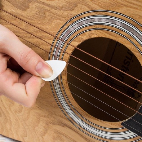 100 pz chitarra universale ABS celluloide pick shrapnel colore consegna casuale (ABS 0,46 mm)
