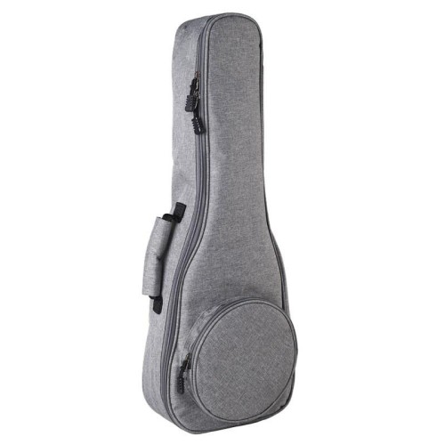 UK-12 Borsa per ukulele da 23 pollici più zaino anti-caduta imbottito in cotone (grigio chiaro)