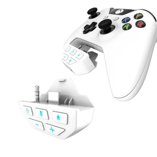Adattatore per cuffie con scheda audio e gamepad per Xbox One / Xbox Series X / S / PS5 (bianco)