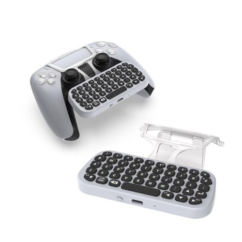 DOBE TP5-0556 Gamepad wireless tastiera Bluetooth con jack per cuffie per PS5 (bianco)