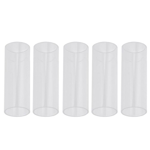 5PCS Acrilico Chitarra Slide Tube Folk Slide Block, Dimensioni: 28 mm (Trasparente)
