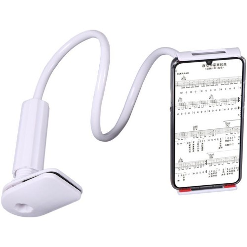 GS06 Supporto per chitarra in plastica con rotazione a 360 gradi per video dal vivo (bianco)
