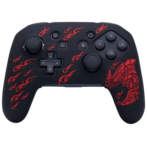 Per Nintendo Switch Pro Maniglia di gioco Morbida custodia protettiva in silicone che assorbe gli urti (bronzo)