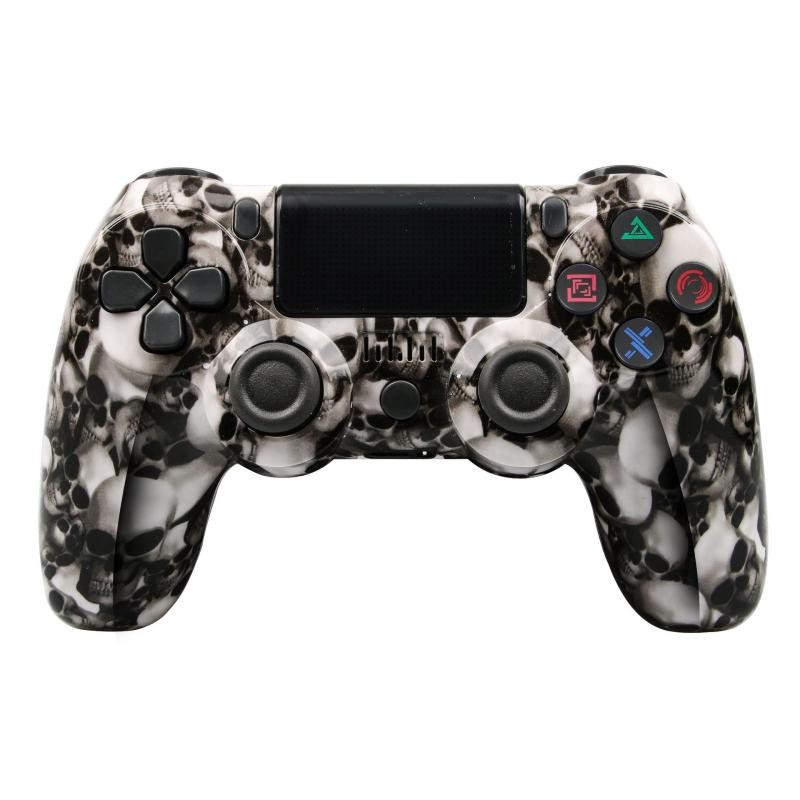 Controller di gioco wireless Bluetooth per PS4 con striscia luminosa e doppia vibrazione (Burst)