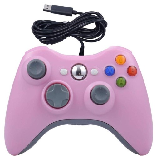 Per console XBOX 360 e PC Gamepad cablato USB a doppia vibrazione (blu)