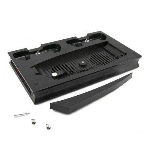 Per PS5 Console unità digitale/ottica Base di ricarica per controller ventola di raffreddamento con supporto dock leggero (bianco)