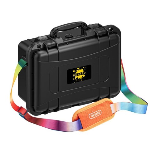 DEVASO per Switch/OLED IP67 Custodia rigida impermeabile, colore: nero + tracolla