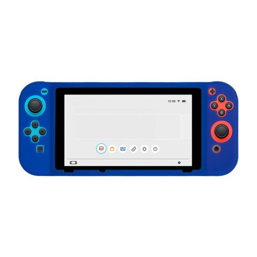Per Nintendo Switch Game Console Custodia protettiva completa in silicone tinta unita (rosso)
