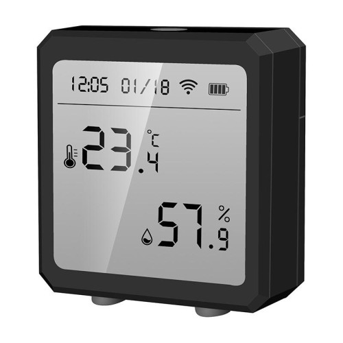 Sensore WiFi per misuratore di temperatura e umidità Sensore di temperatura e umidità per APP Smart Home Graffiti (Bianco)