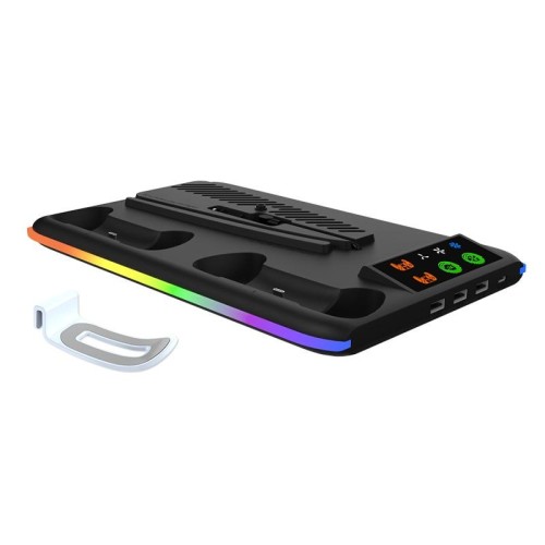 Per PS5 Slim / PS5 iplay HA-8008 Supporto di raffreddamento per cuffie Supporto per impugnatura Caricabatterie (nero)