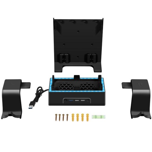 Per XBOX Series S Base multifunzione RGB di raffreddamento a parete con ventola e gancio (bianco)