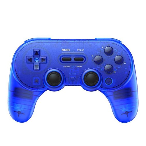 8BitDo Pro2 Retro Hall Edition Traslucido Bluetooth con pulsante posteriore Gamepad multipiattaforma (viola)