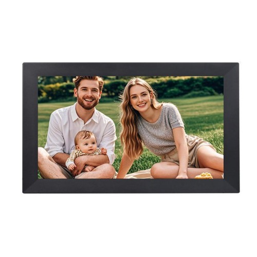 Cornice per foto con display LCD da 17 pollici, 1G+32GB, CPU quad-core 3326C, Android 7.0, spina: spina UE (bianco)