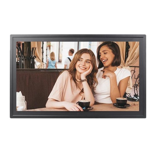 Cornice per foto con display LCD da 21,5 pollici, 1G+32GB, CPU quad-core 3326C, Android 7.0, spina: spina UE (nero)