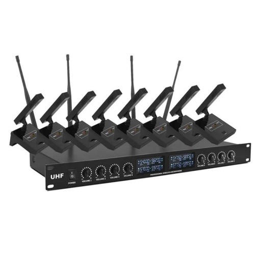 Microfono palmare wireless YT8 a 8 canali UHF per spettacoli teatrali 8 microfoni corti
