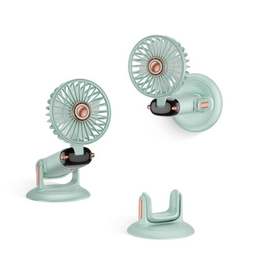 Ventilatore da tavolo pieghevole con rotazione a 360 gradi, mini ventilatore portatile ricaricabile da parete (verde)