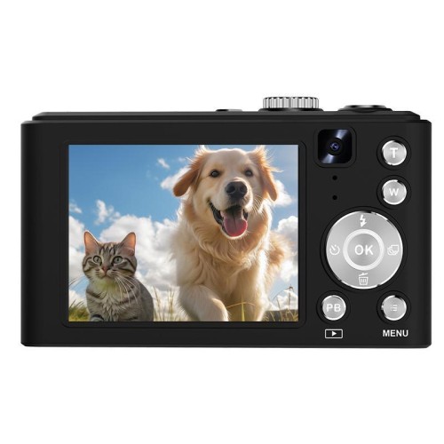 Fotocamera digitale Q21 4K ad alta definizione con zoom 16X, fotocamera da 96 megapixel (nera)